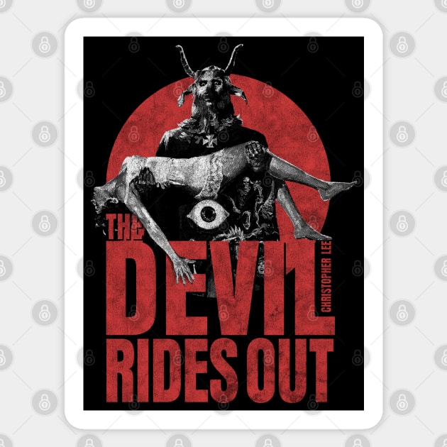 The Devil rides out, christopher lee, horror Sticker by StayTruePonyboy